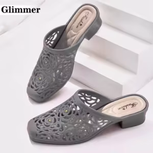 Glimmer - Summers Rubber soft block heel Multicolor shoes for women - Beautiful block heel cut shoes for girls for summers
